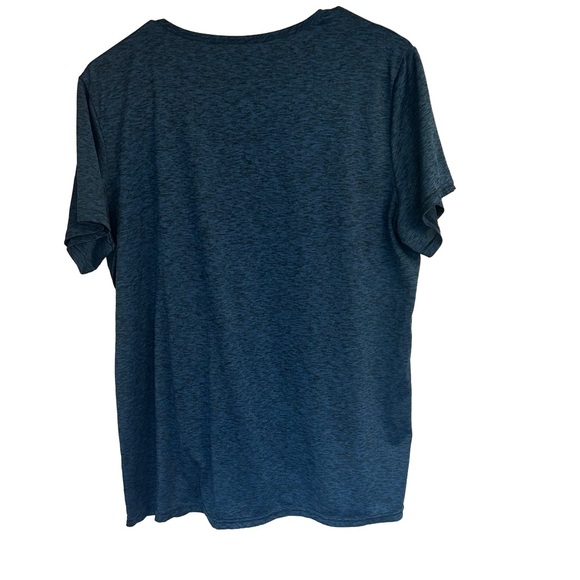 Real Essentials  Blue Short Sleeve V-Neck Tee - Picture 3 of 5